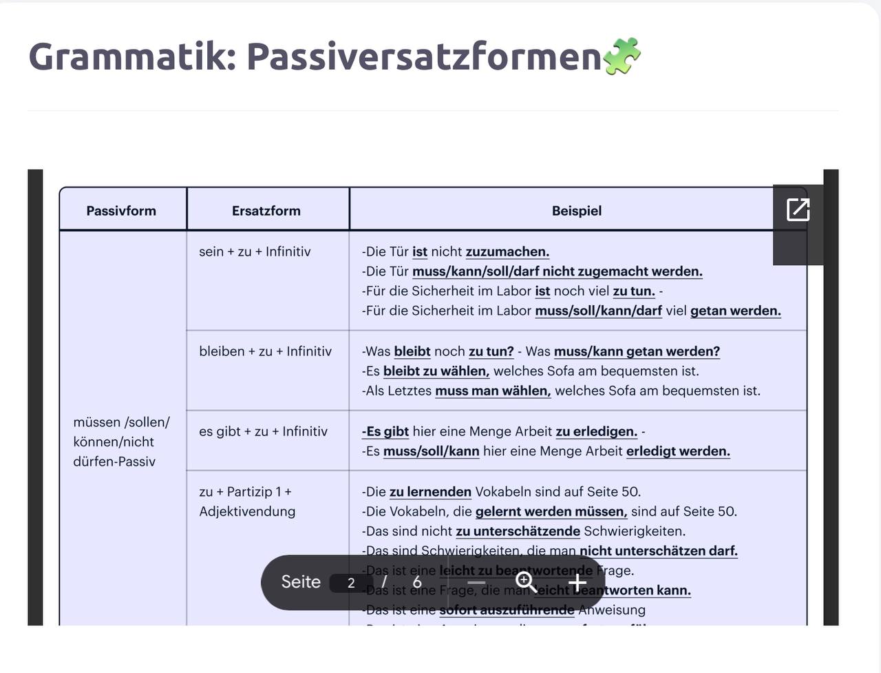 Скриншот задания на Grammatik 1